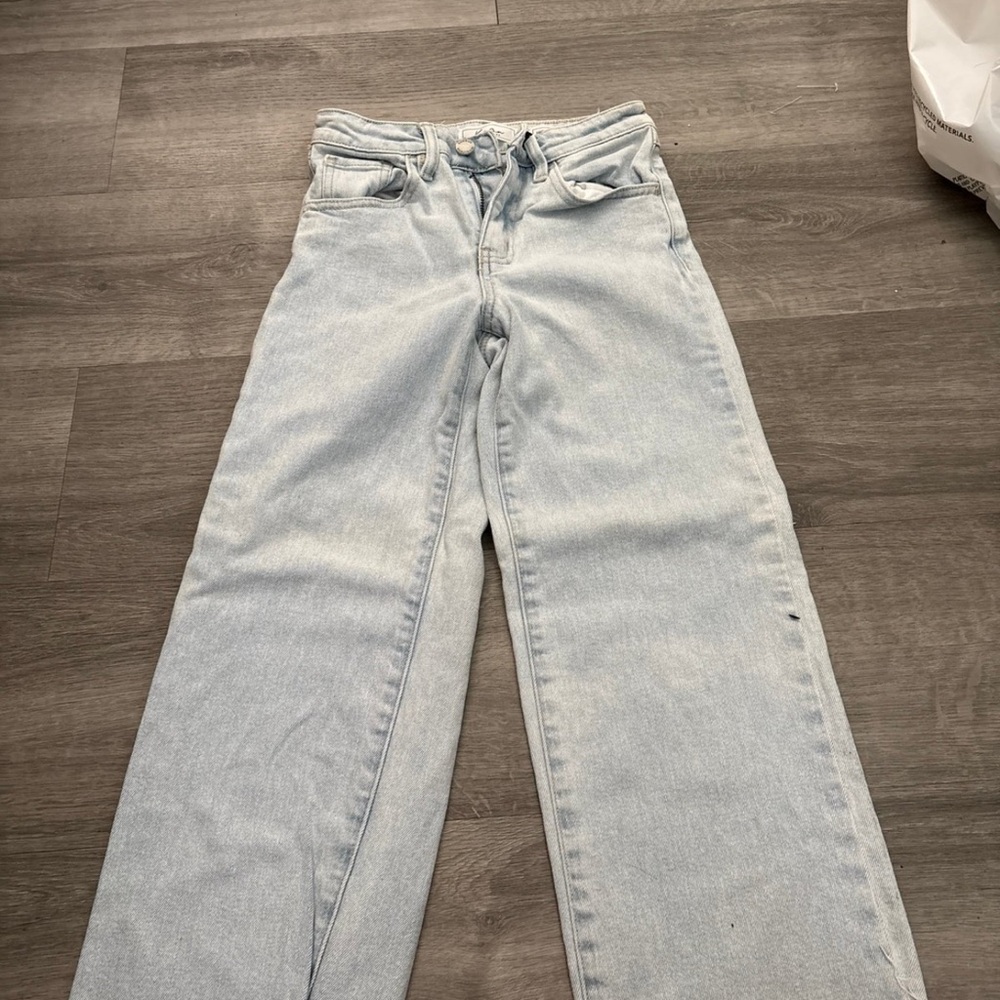 KanCan Blue High-Waisted Wide-Leg Jeans